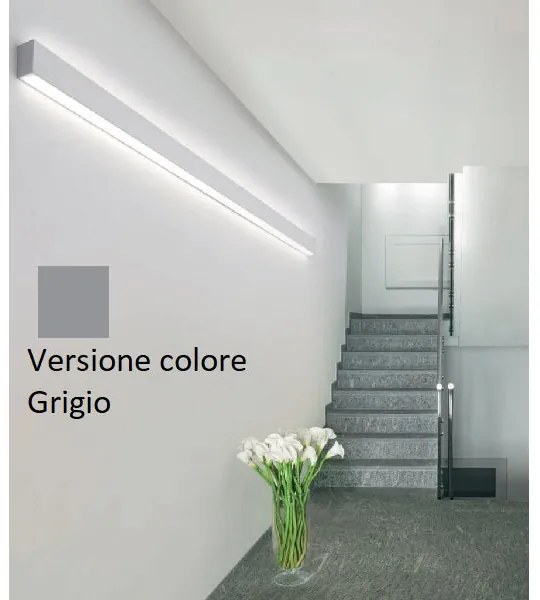 Applique cm.200 1 led grigio-WW