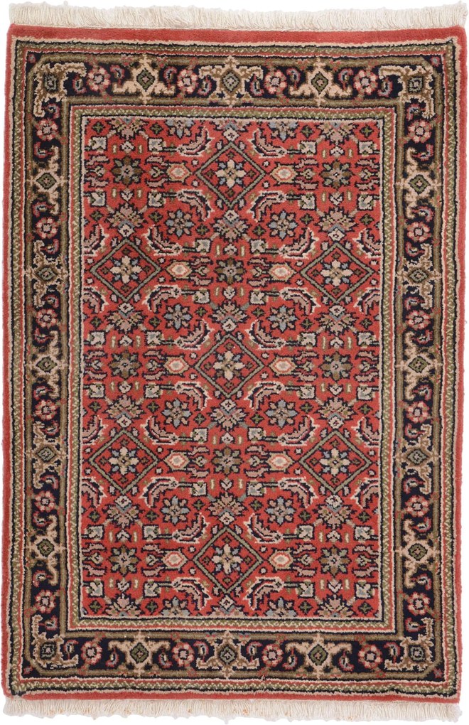 Herati Tappeto 90x60 (Indian) Annodato A Mano