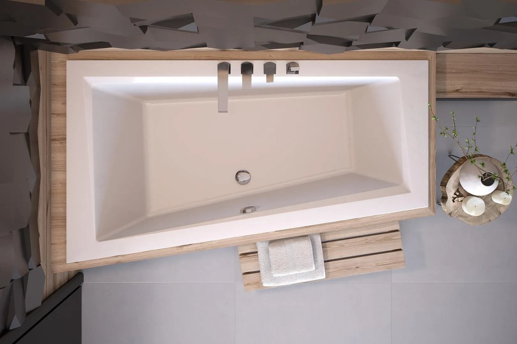 Besco Intima vasca da bagno angolare 150x85 cm sinistra bianco #WAIT-150-SL