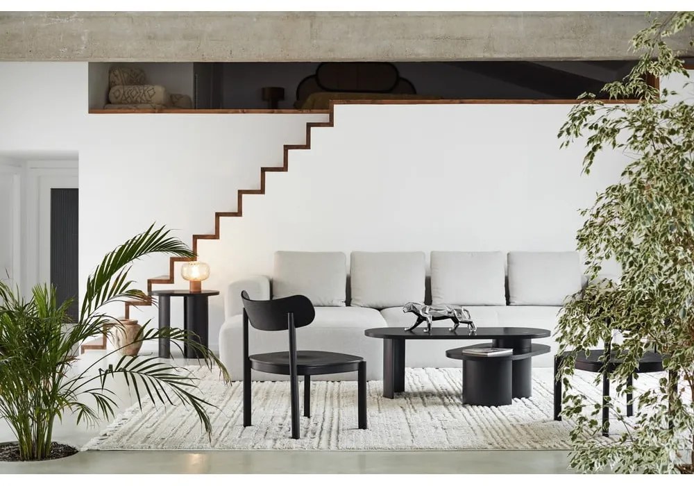 Tavolino nero in frassino 120x50 cm Nori - Teulat