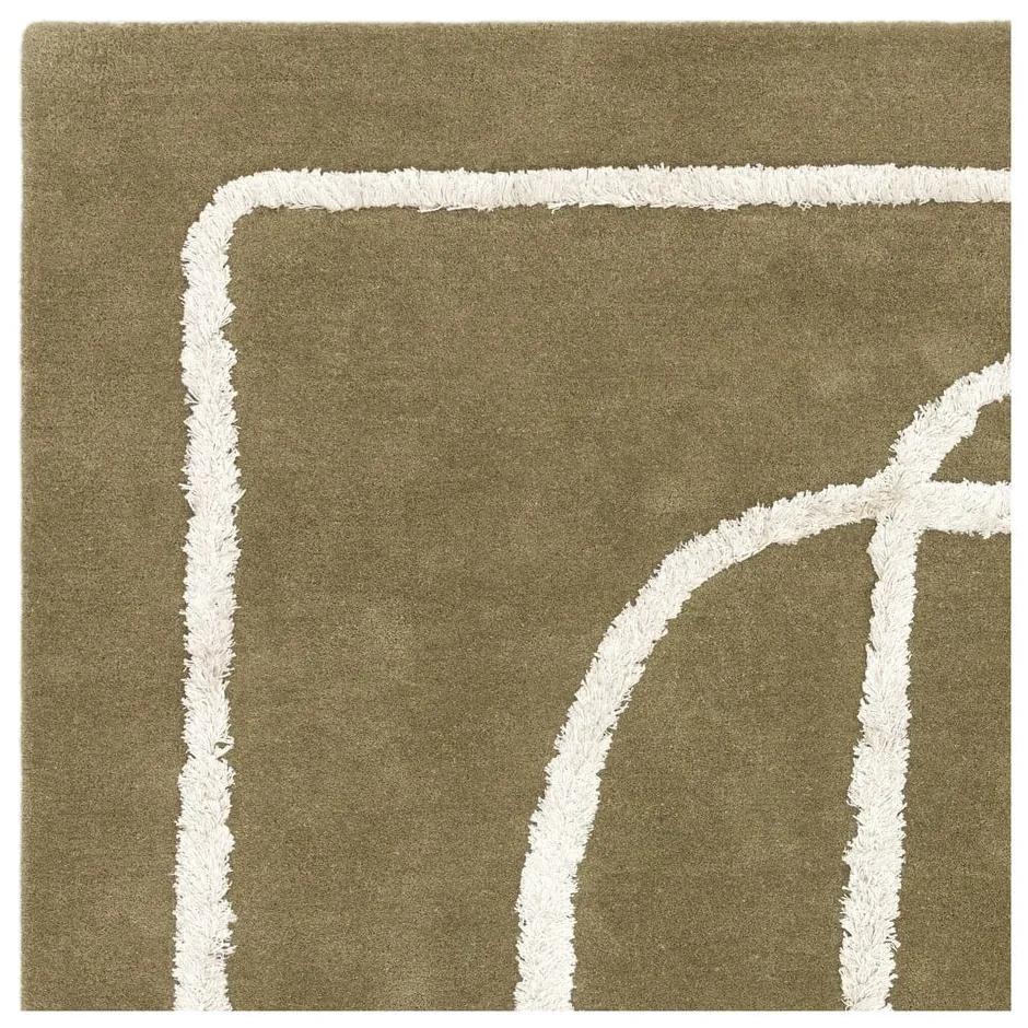 Tappeto in lana verde tessuto a mano 120x170 cm Matrix - Asiatic Carpets