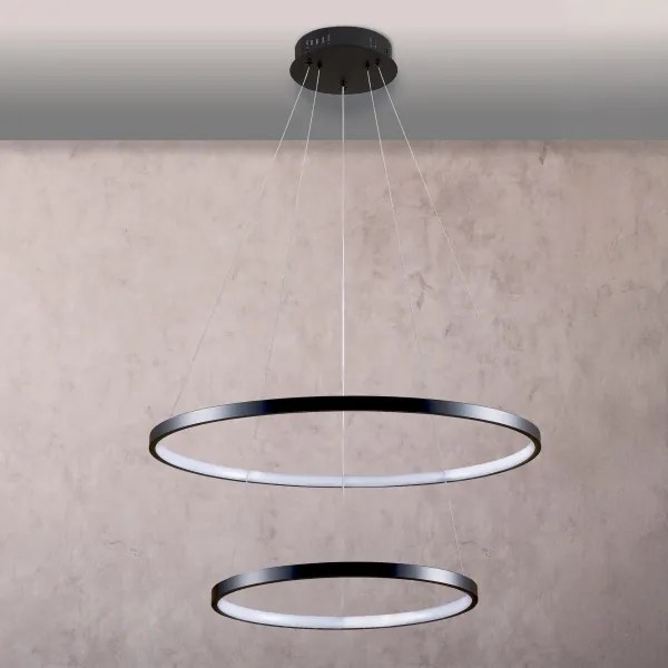 Lampadario LED a sospensione con filo LEA LED/35W/230V 4000K diametro 60 cm nero