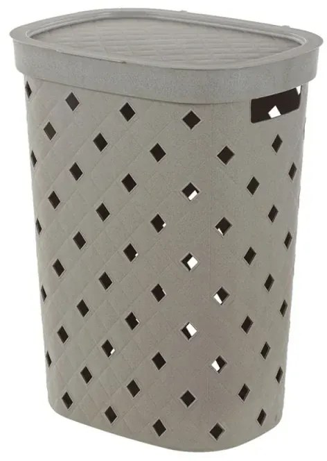 Portabiancheria tortora 55 litri in plastica resistente – Fiber