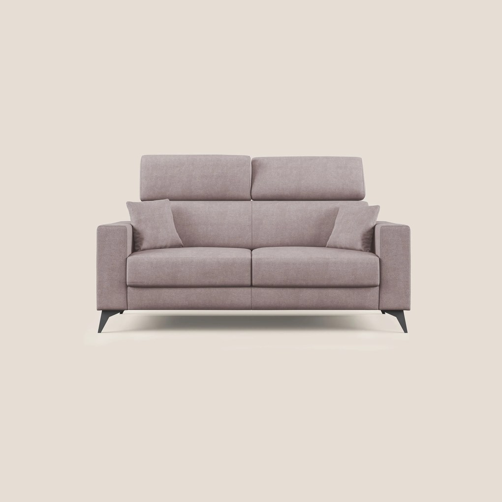 Pegaso divano letto con poggiatesta reclinabili e rivestimento T02 rosa