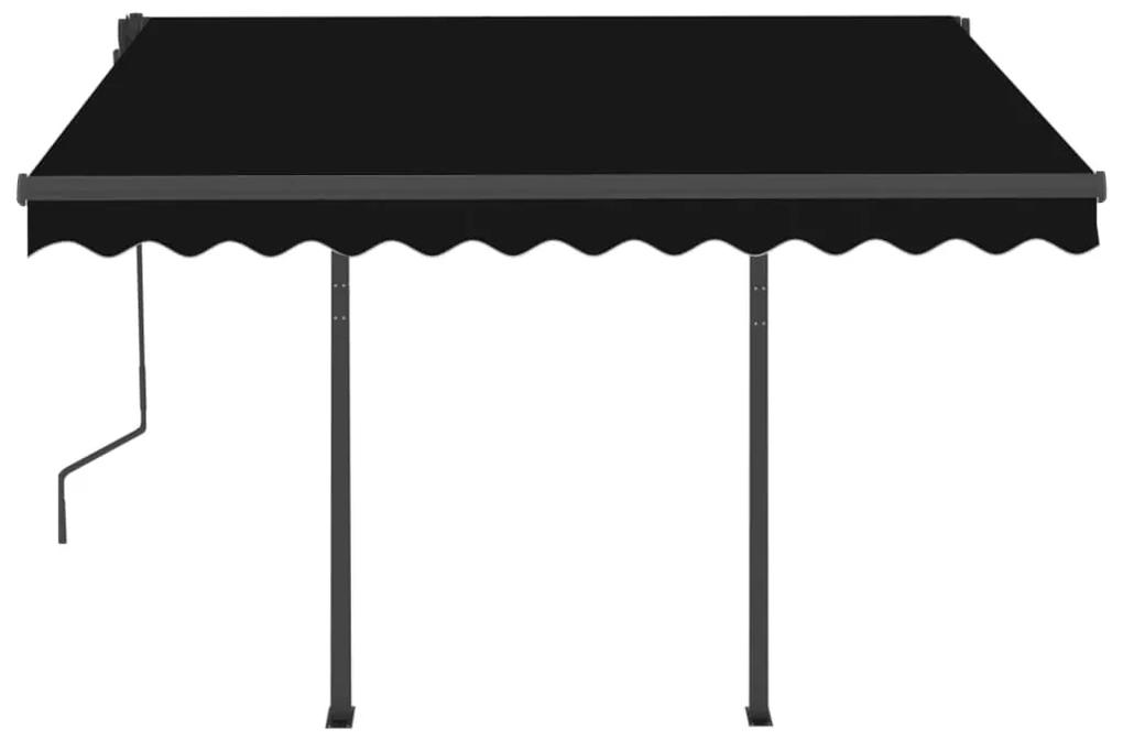 Tenda da Sole Retrattile Manuale con LED 3,5x2,5m Antracite