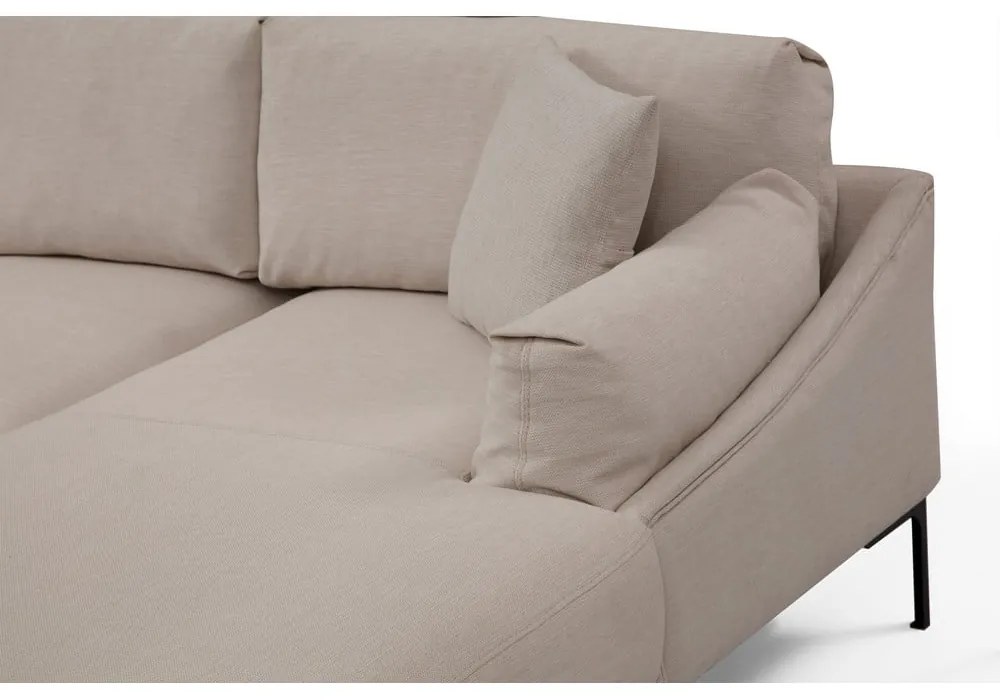 Divano angolare beige chiaro, angolo destro Leo - Artie