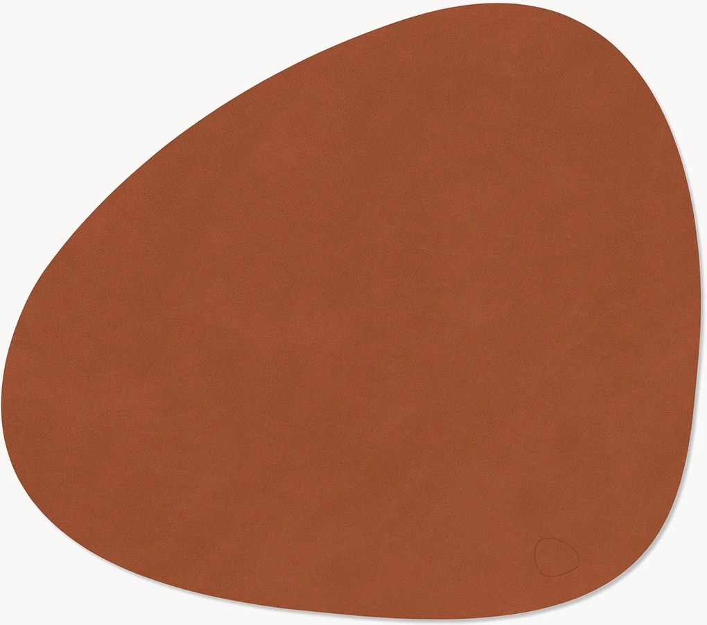 Set di 4 tovagliette americane in pelle fatte a mano Curve