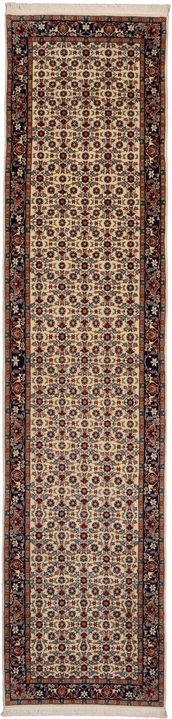 Isfahan Tappeto 80 x 350 Beige (Cina) Annodato A Mano