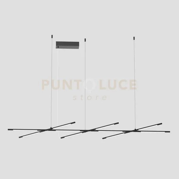 Tubular  lampada a sospensione tubolare 10lt nero opaco, led 400w, ...