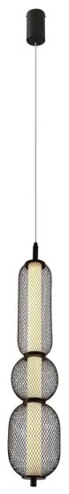 Lampadario LED sospeso con cavo PUMA LED/15W/230V Ø 14 cm nero