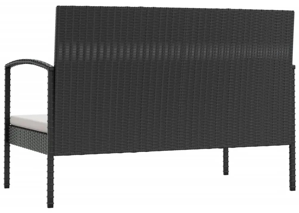 Set Divani da Giardino 16 pz con Cuscini in Polyrattan Nero