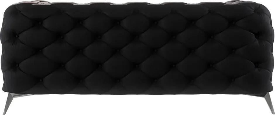 Divano nero con rivestimento in velluto 185 cm Chelsea – Ropez