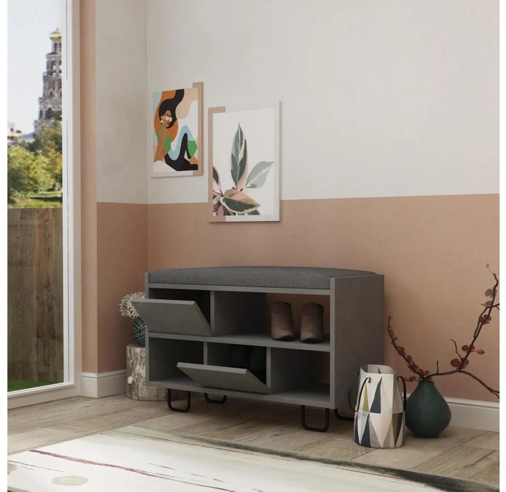 Scarpiera TROY 53,5x83,5 cm grigio