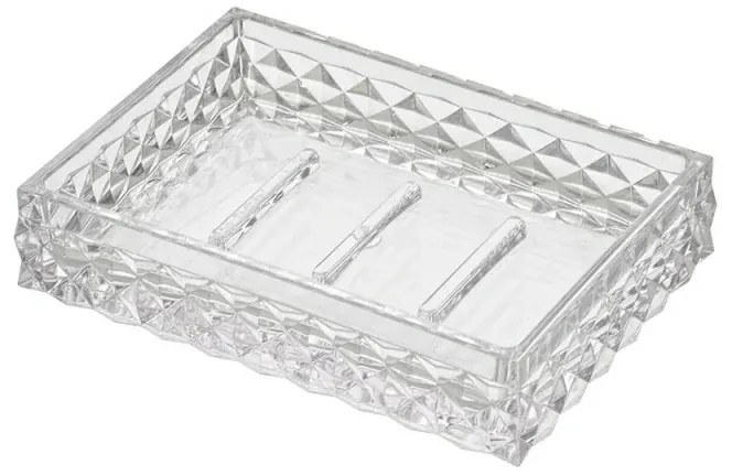 Porta Sapone Bianco Trasparente in Plastica