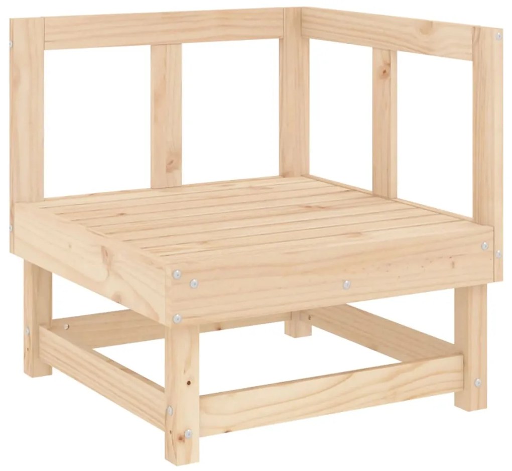 Set salotto da giardino 7 pz in legno massello di pino