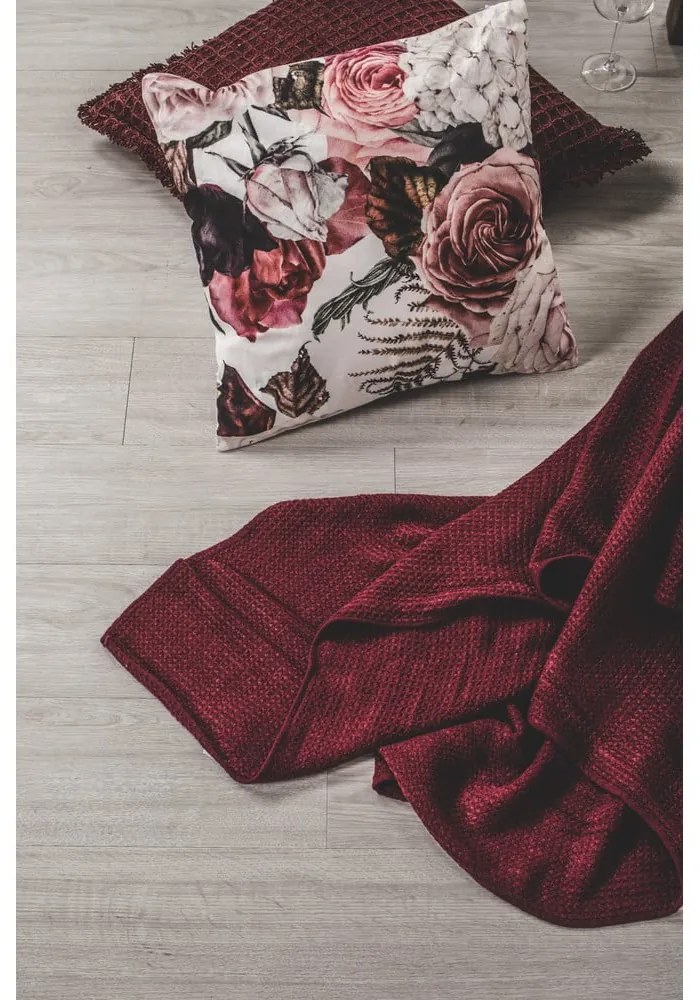 Cuscino decorativo in cotone blu Waffle, 45 x 45 cm - Tiseco Home Studio