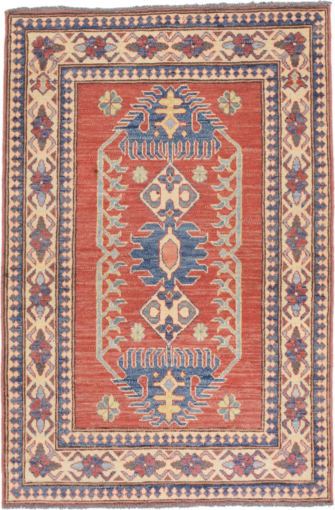 Kazak Tappeto orientale 140x100 (Afghanistan) Annodato A Mano