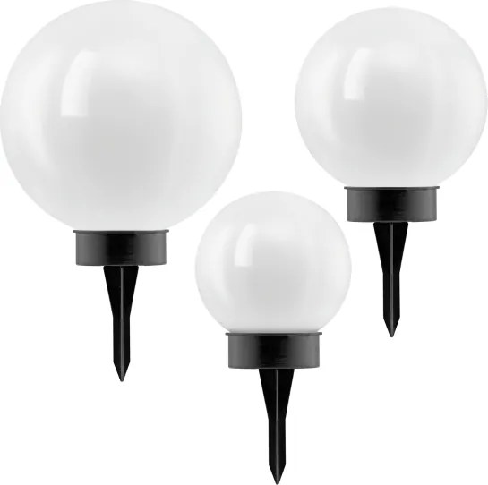 Eglo 48483 - Set da 3 lampade solari LED con sensore PUGLIA, LED/1800 mAh, IP44, nere
