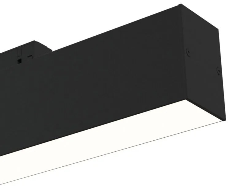 Lampada Per Binario Moderno Alluminio Nero Luce Calda 12W