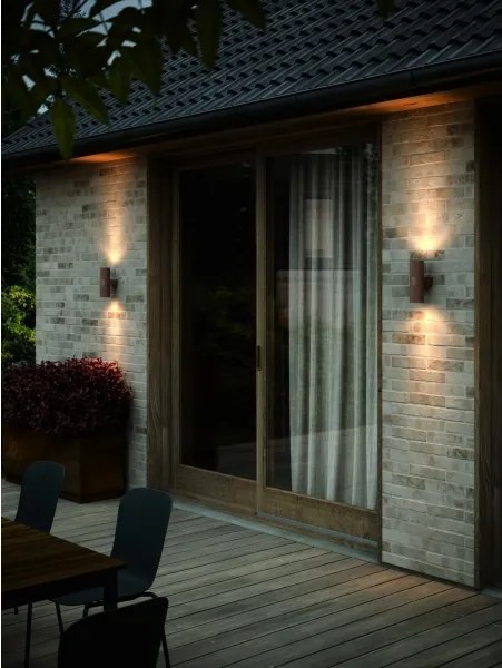 Nordlux - Applique da esterno KYKLOP 2xGU10/25W/230V IP54 marrone