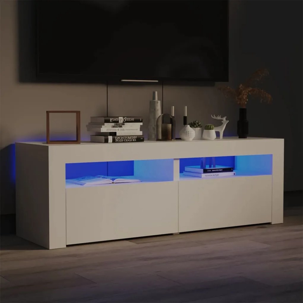 Mobile Porta Tv Con Luci Led Bianco 120x35x40 Cm /