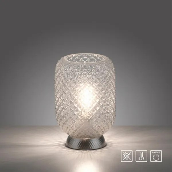 JUST LIGHT. 14906-55 - Lampada da tavolo REISHI 1xE27/40W/230V cromo