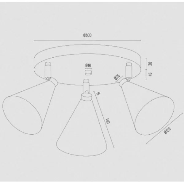 Argon 6245 - Faretto LUCINDA 3xE14/7W/230V verde