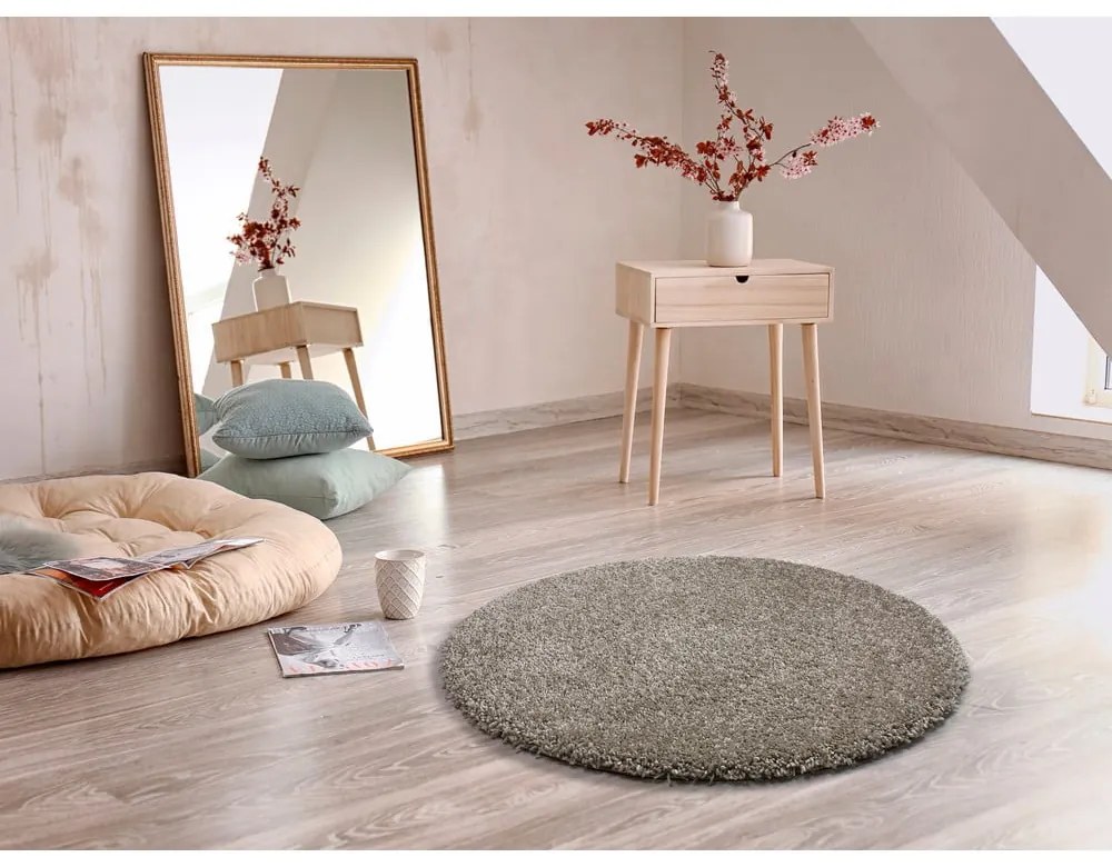 Tappeto grigio , ø 100 cm Aqua Liso - Universal