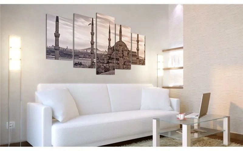 Quadro Moschea in Medio Oriente  Colore Grigio, Dimensioni e Misure 100x50