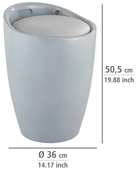 WENKO 25625100 - Sgabello CANDY 36x50,5 cm grigio/nero