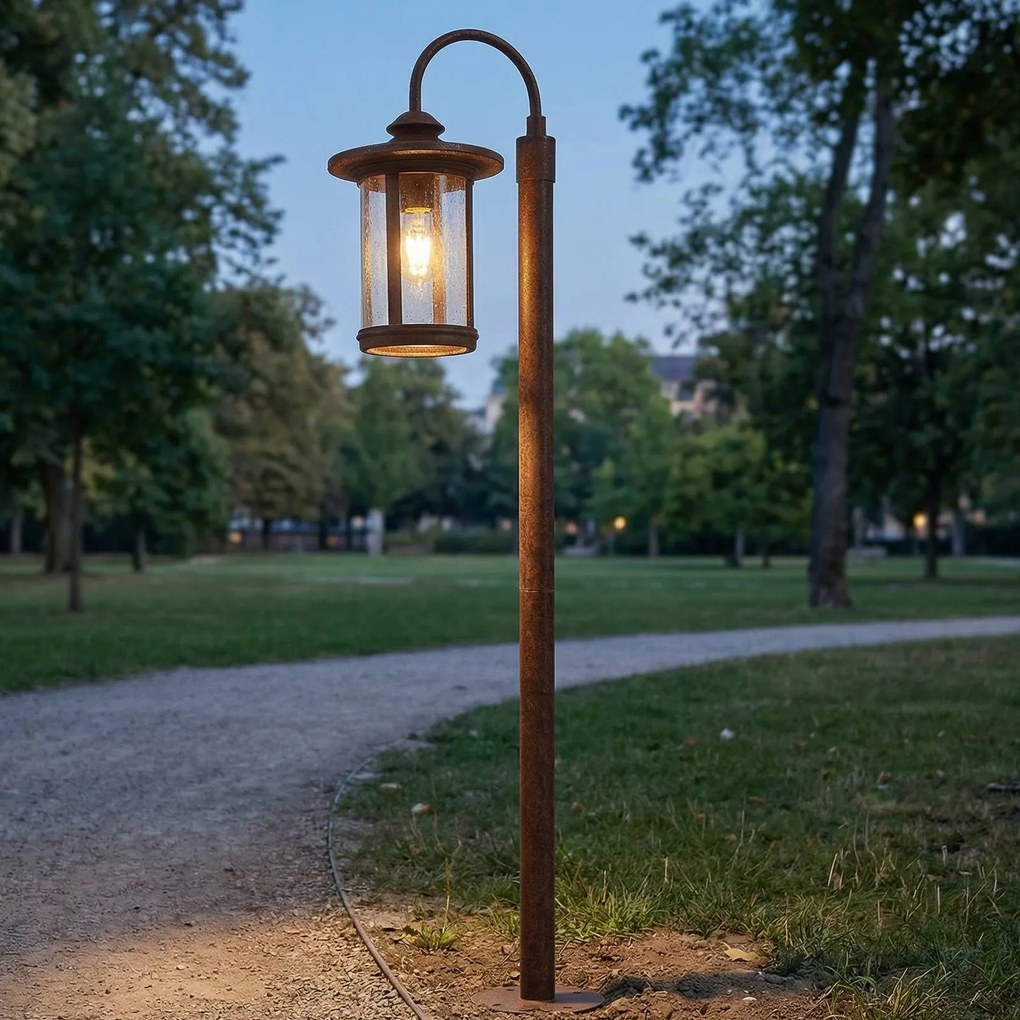 Lampioncino da giardino Zayn Lindby, dimmerabile, Marrone / Ruggine, Alluminio, Antico, Lampada da esterni