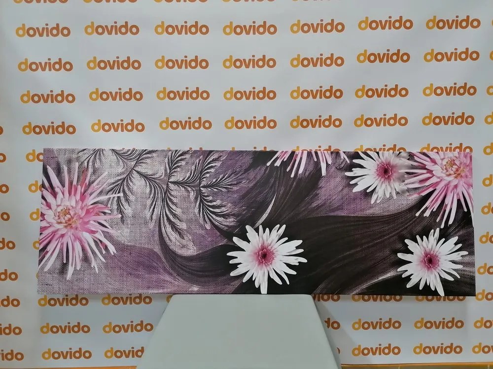 Quadro su tela – Fiori su sfondo meraviglioso