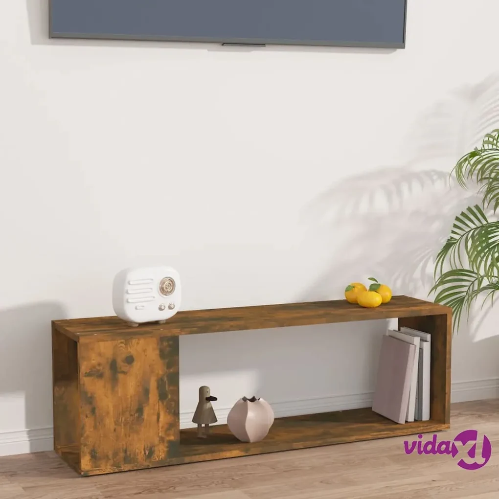 vidaXL Mobile TV Rovere Fumo 100x24x32 cm in Legno Multistrato