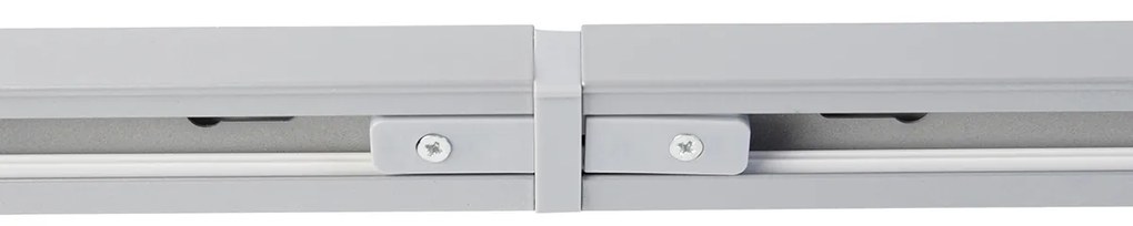 Sistema di illuminazione a binario moderno con 4 faretti argento 1 fase - Iconic Yade