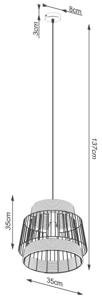 Sollux SL.1253 - Lampadario a sospensione con filo BRILO 1xE27/15W/230V