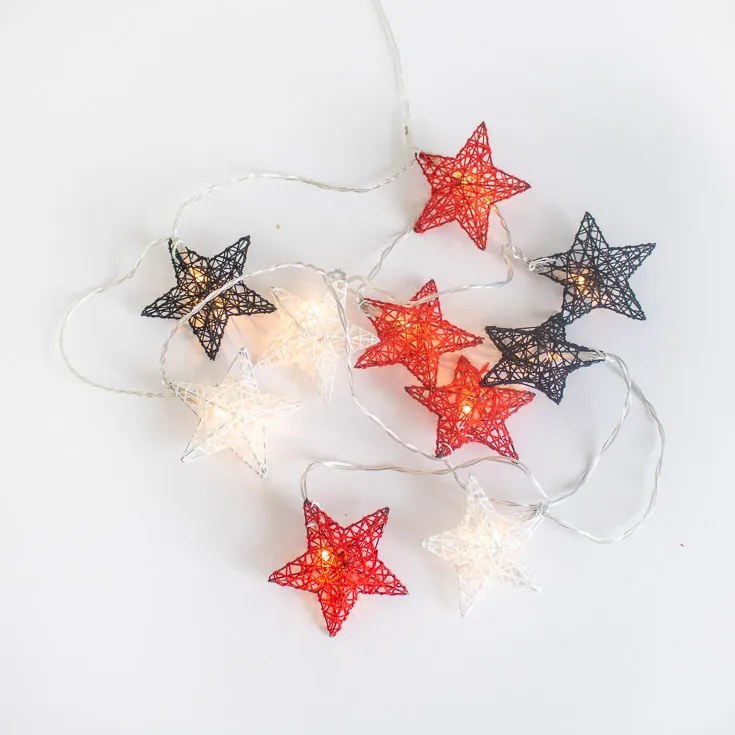 Luci a catena per esterni di Natale 3,3 m con 10 luci LED - Stellina