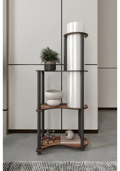 Piantana con ripiani NOTO 1xE27/40W/230V marrone/nero