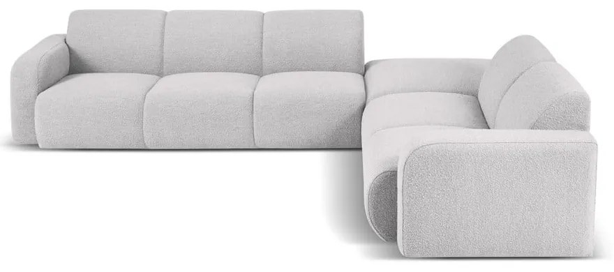 Divano angolare grigio chiaro in tessuto bouclé (angolo destro) Molino - Micadoni Home