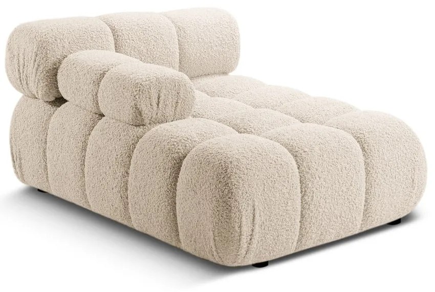 Modulo divano in bouclé beige (angolo sinistro) Bellis - Micadoni Home