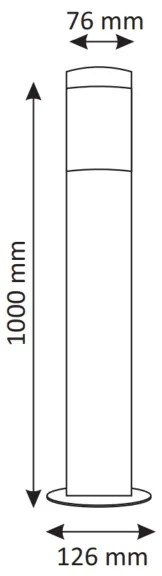 Lampada LED dimmerabile da esterno LIVIA 1xE27/6W/230V 100 cm IP44 argento