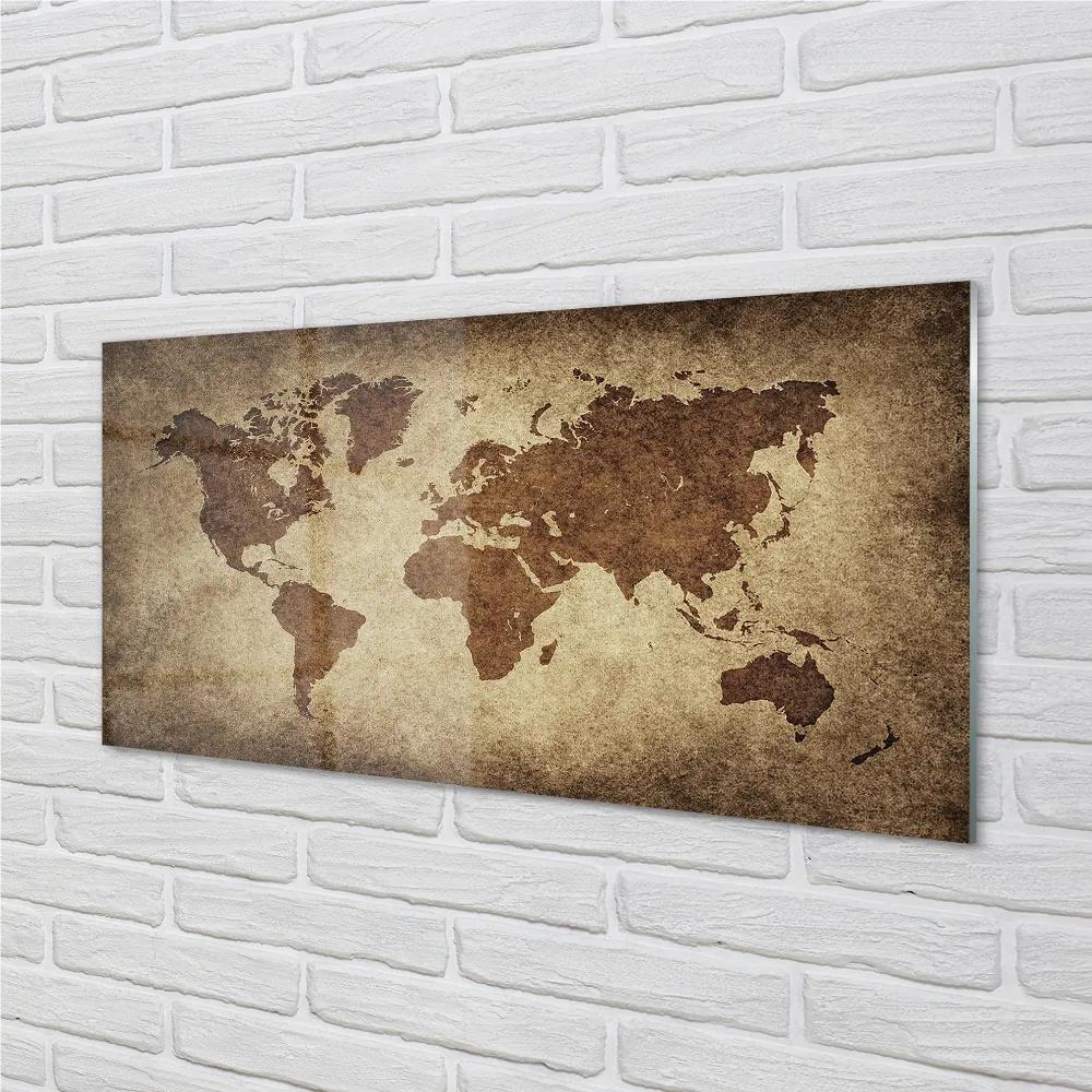 Quadro acrilico Mappa grigia 100x50 cm