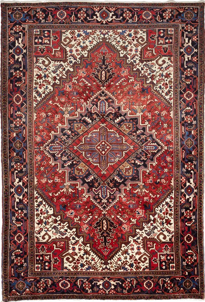 Heriz Tappeto persiano 210x310 Rosso (Iran) Annodato A Mano