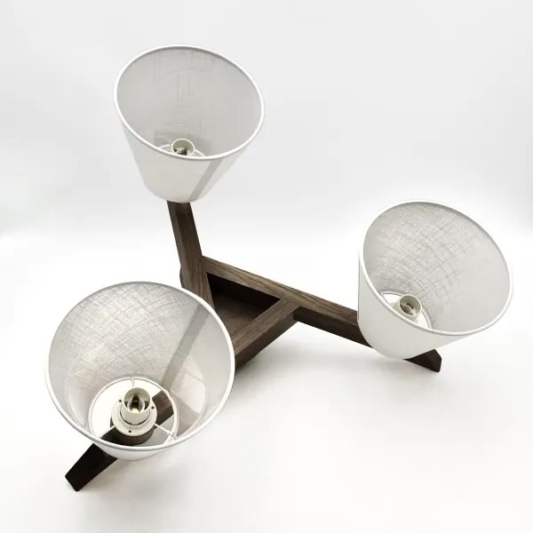 Brilagi - Lampadario LED ANTHONY 3xE14/40W/230V noce/bianco