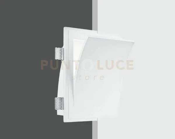 Applique anima bianco 2 luci e14 25,5x17,5x31,5cm in gesso vernicia...