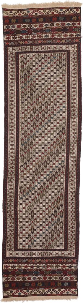 Kilim Tappeto orientale 280x70 Marrone (Afghanistan) Tessuto A Mano