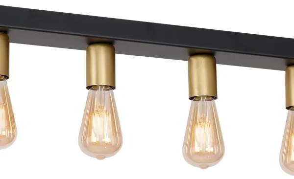 Faretto FILO 7xE27/60W/230V nero/oro