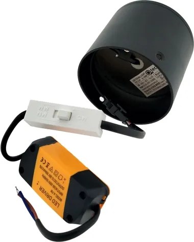 Faretto LED/5W/230V 3000/4000/6400K Ø 7,5 cm nero