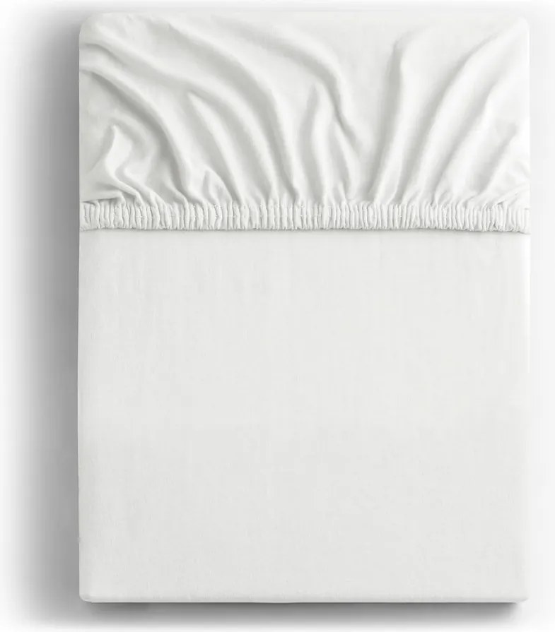 Lenzuolo con angoli bianco in jersey 180x200 cm Amber – Restilo