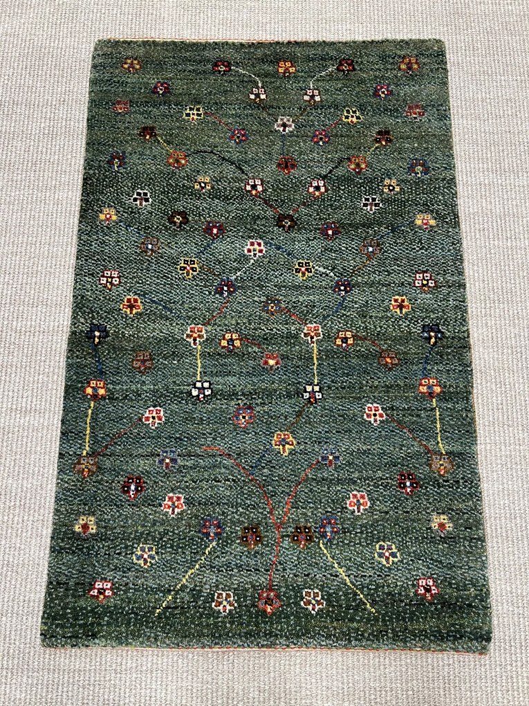 Loribaft Tappeto persiano 100x60 Verde (Iran) Annodato A Mano