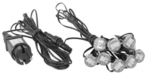 Eglo 98184 - Catena decorativa da esterno LED SPINETOLI 9xLED 10m IP65 bianco caldo